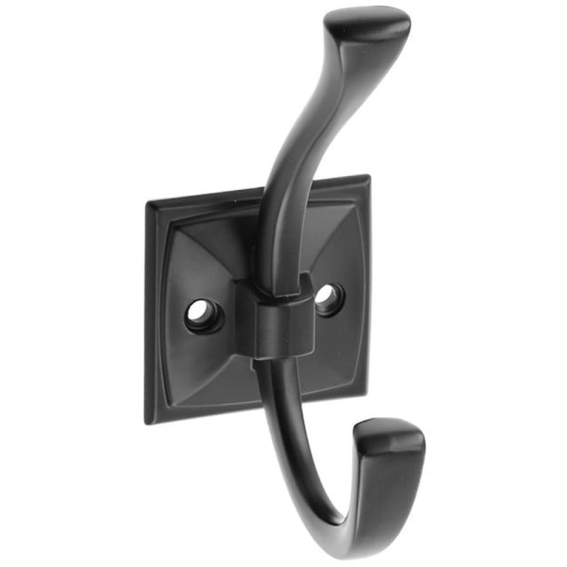 Cuier Model Smok/Madrid, 2 Carlige, Finisaj Negru