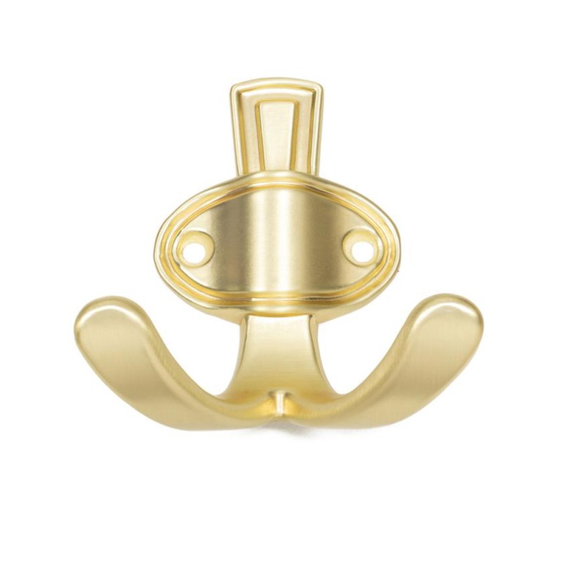 Cuier Model Zefir/Coruna, 2 Carlige, Finisaj Auriu Mat