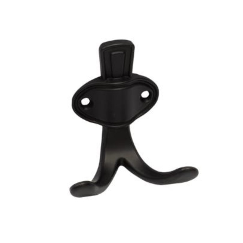 Cuier Model Zefir/Coruna, 2 Carlige, Finisaj Negru