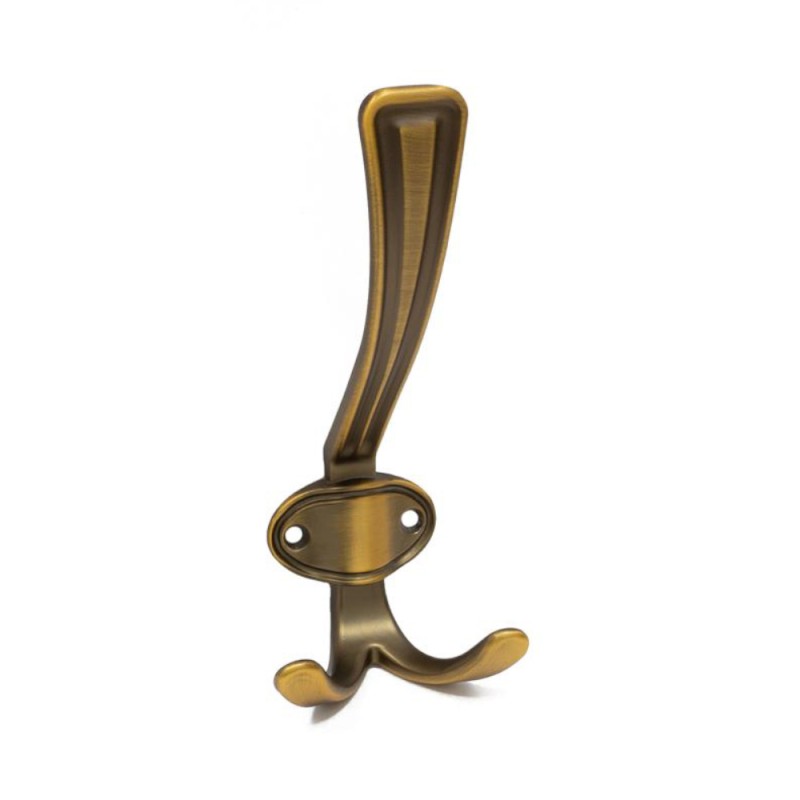 Cuier Model Zefir/Coruna, 3 Carlige, Finisaj Cupru Antic