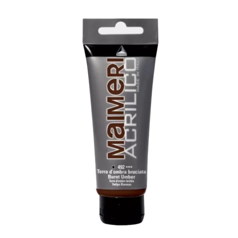Culoare Acrilica, Burnt Umber, 200 ml, Acrilico Maimeri