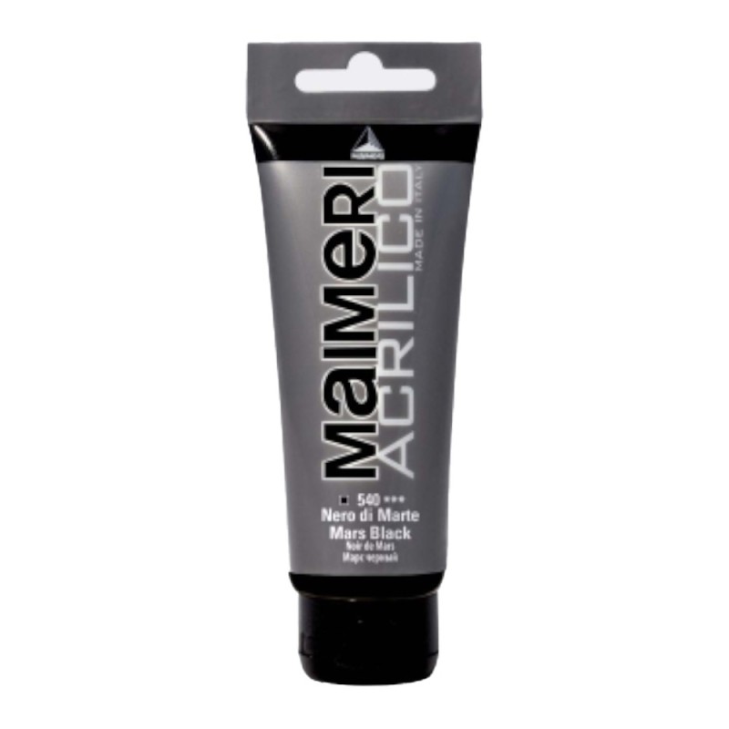 Culoare Acrilica, Mars Black, 200 ml, Acrilico Maimeri