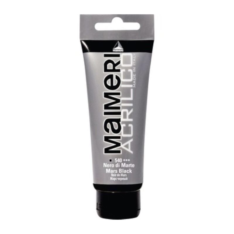 Culoare Acrilica, Mars Black, 75 ml, Acrilico Maimeri