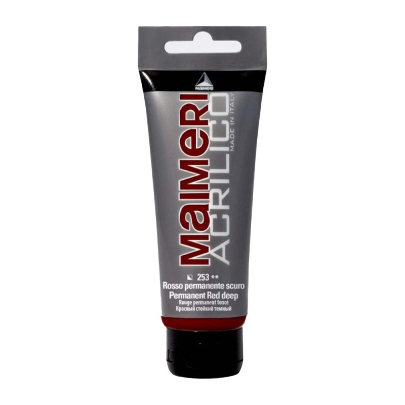 Culoare Acrilica, Permanent Red Deep, 75 ml, Acrilico Maimeri