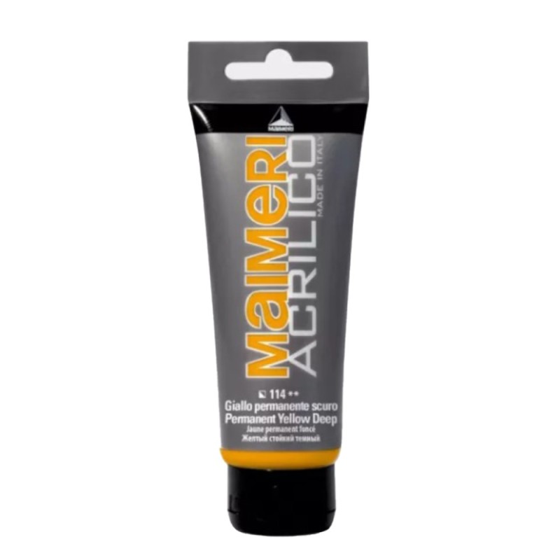Culoare Acrilica, Permanent Yellow Deep, 200 ml, Acrilico Maimeri
