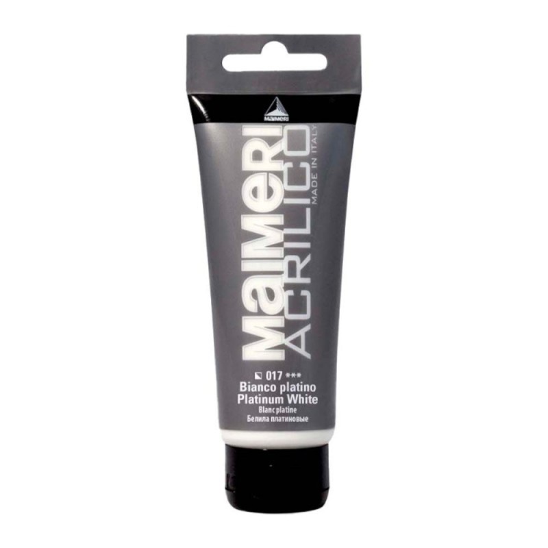 Culoare Acrilica, Platinum White, 200 ml, Acrilico Maimeri