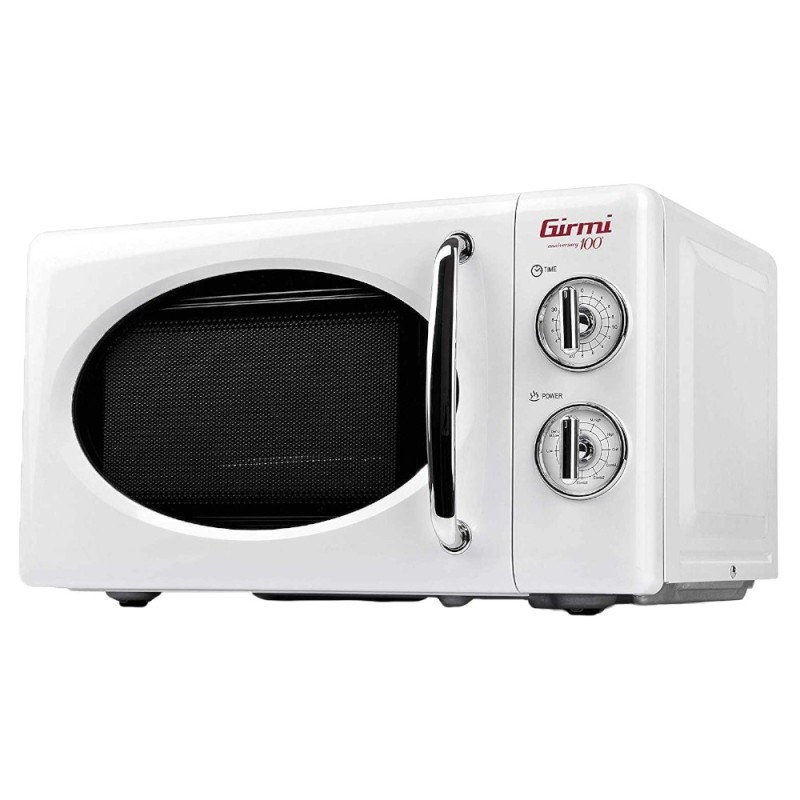 Cuptor cu Microunde cu Grill, 20 l, 700 W, Alb, Girmi Retro