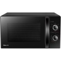 Cuptor cu Microunde Toshiba, 20 l, Control Mecanic, 800 W, 5 Niveluri Putere, Functie Grill, Iluminare LED, Negru