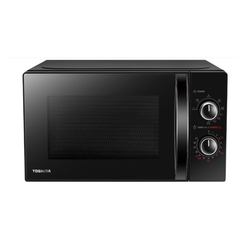 Cuptor cu Microunde Toshiba MWP-MG20PBK, 700W, 20 l, Panou Mecanic, 5 Niveluri de Putere, Grill, Negru
