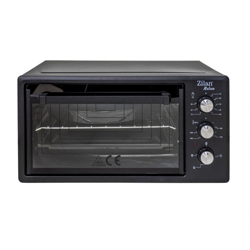 Cuptor Electric, 2 Tavi Incluse, Temperatura Maxima 300 Grade, Timer 90 Minute, Putere 1500W, Capacitate 45 l, Negru