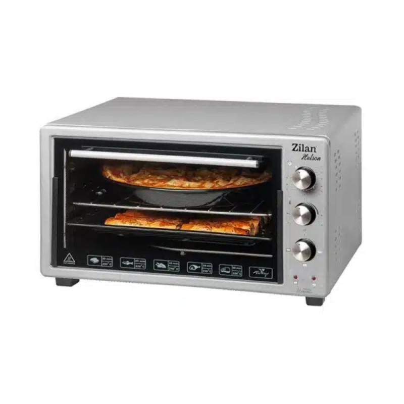 Cuptor Electric, 2 Tavi Incluse, Temperatura Maxima 300 Grade, Timer 90 Minute, Putere 1500W, Gri