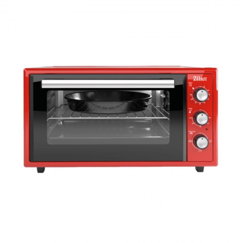 Cuptor Electric, 2000W, Capacitate 45 l, 3 Trepte Putere, Rosu, Model ZLN5649, Zilan