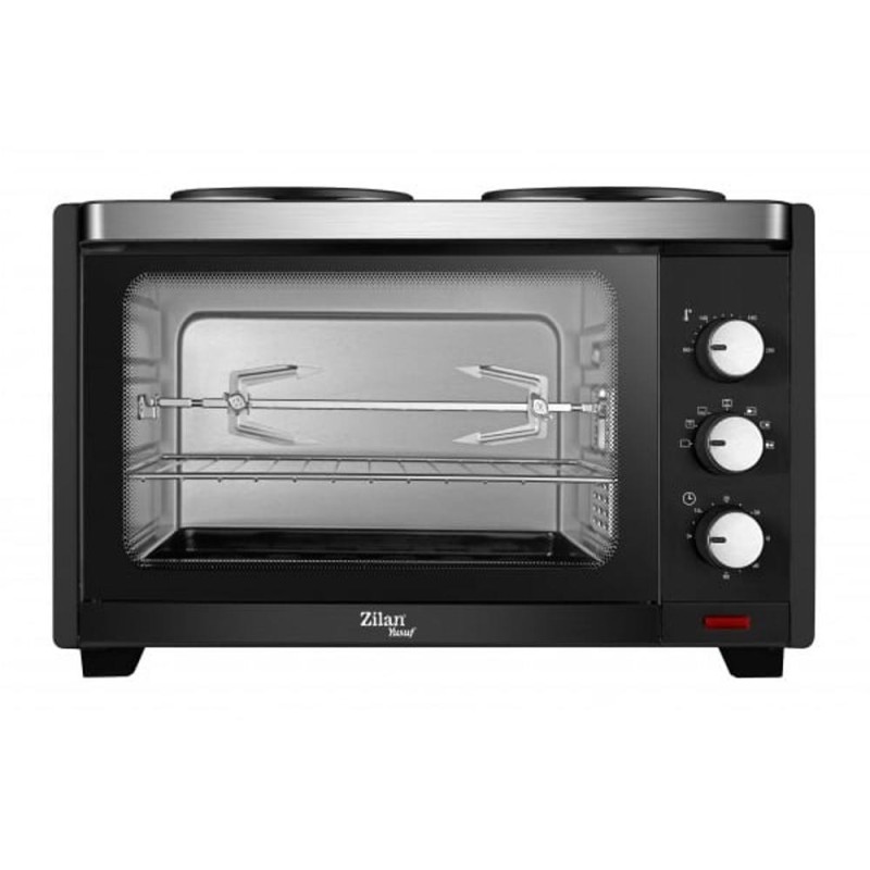 Cuptor Electric, Capacitate 28 l, cu Plita Electrica, Putere 1600W, Negru