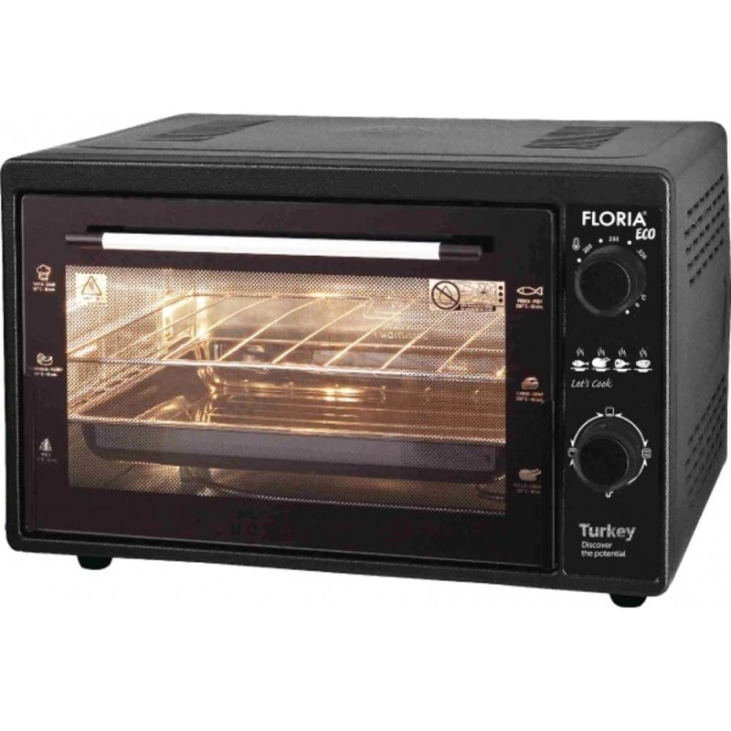 Cuptor Electric, Tava Inclusa, Gratar, Capacitate 40 l, Putere 1500W, Negru