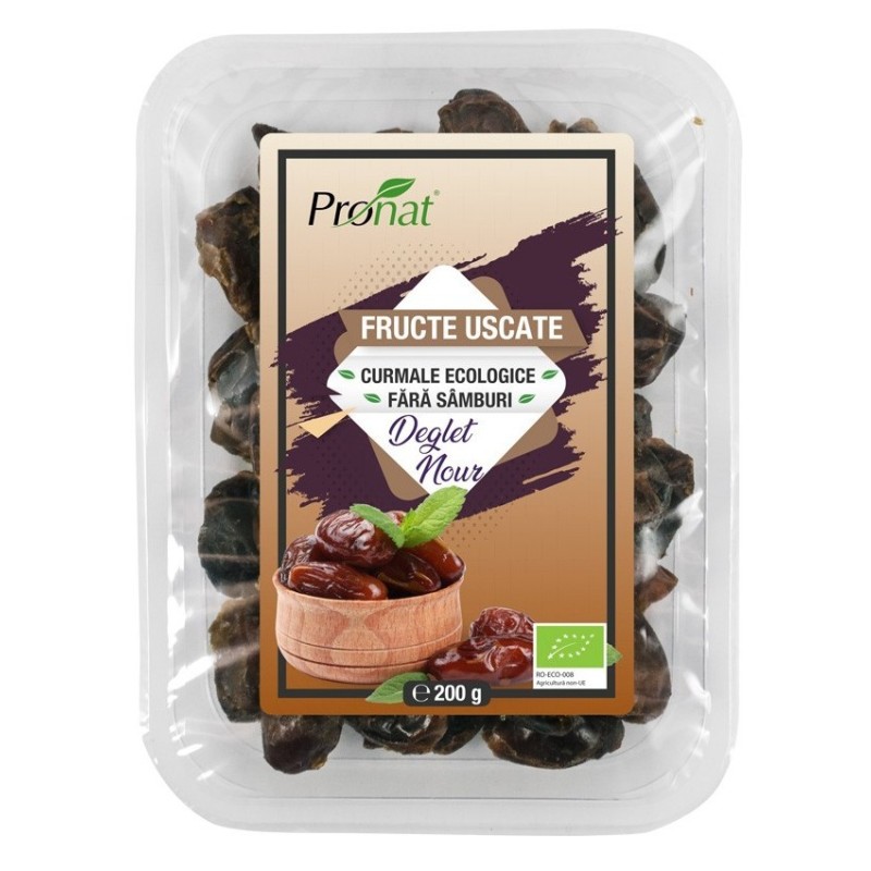 Curmale BIO fara Samburi, 200 g, Pronat