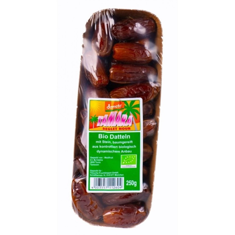 Curmale Bio si Demeter Deglet Nour, Tamara, cu Samburi, 250 g