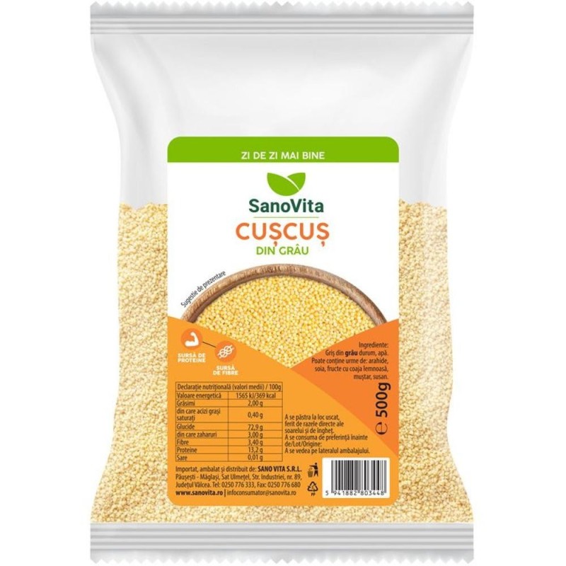 Cuscus din Grau, Sanovita, 500 g