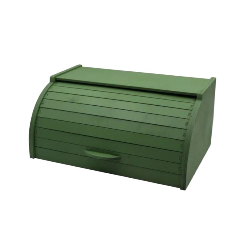 Cutie de Paine, din Lemn de Albasia, 38 x 18 x 26 cm, Verde