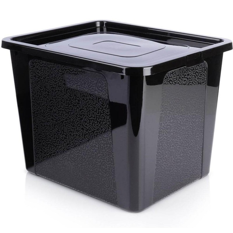 Cutie Depozitare, Plastic, Neagra, 20 l, Vilde