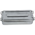 Cutie din Inox pentru Instrumentar Medical, 36 x 19 x 6 cm, cu Manere, Prima