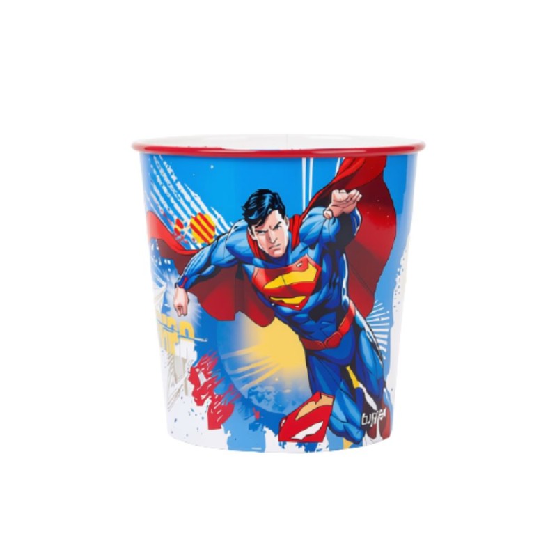 Cutie din Plastic pentru Popcorn, 17 x 17 x 14 cm, 2.1 l, TP521/Superman, Tuffex
