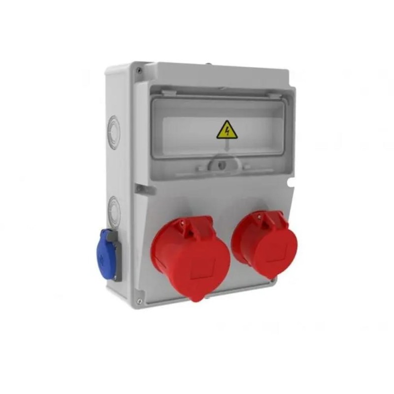 Cutie Distributie Bemis BH2-2134-1182 1 Priza 5/32A 380V, 1 Priza 5/16A 380V, 2 Prize 1/16A 220V, IP44