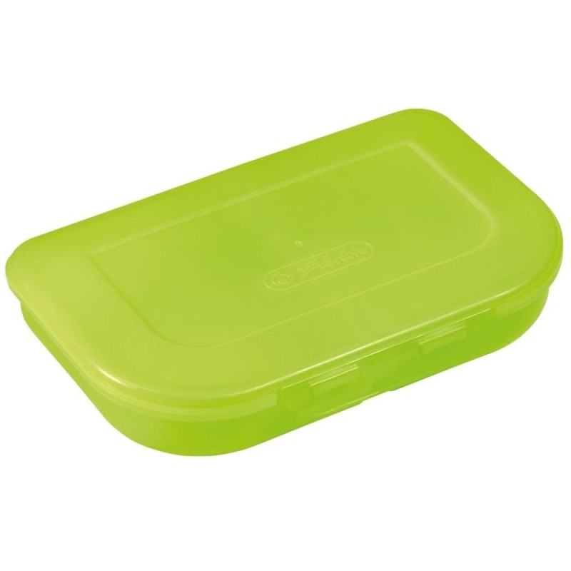 Cutie Plastic pentru Sandwich, 2 Compartimente, Verde