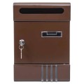 Cutie Postala din Metal, 20.5 x 6.5 x 29.1 cm, Maro
