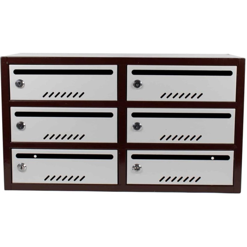 Cutie Postala din Tabla de Otel Dublu, Modul 6, 34 x 60 x 20 cm