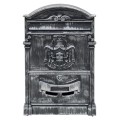 Cutie Postala pentru Exterior, Argintie, din Metal, 41 x 26 x 9 cm