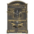 Cutie Postala pentru Exterior, Aurie, Metal, 41 x 26 x 9 cm
