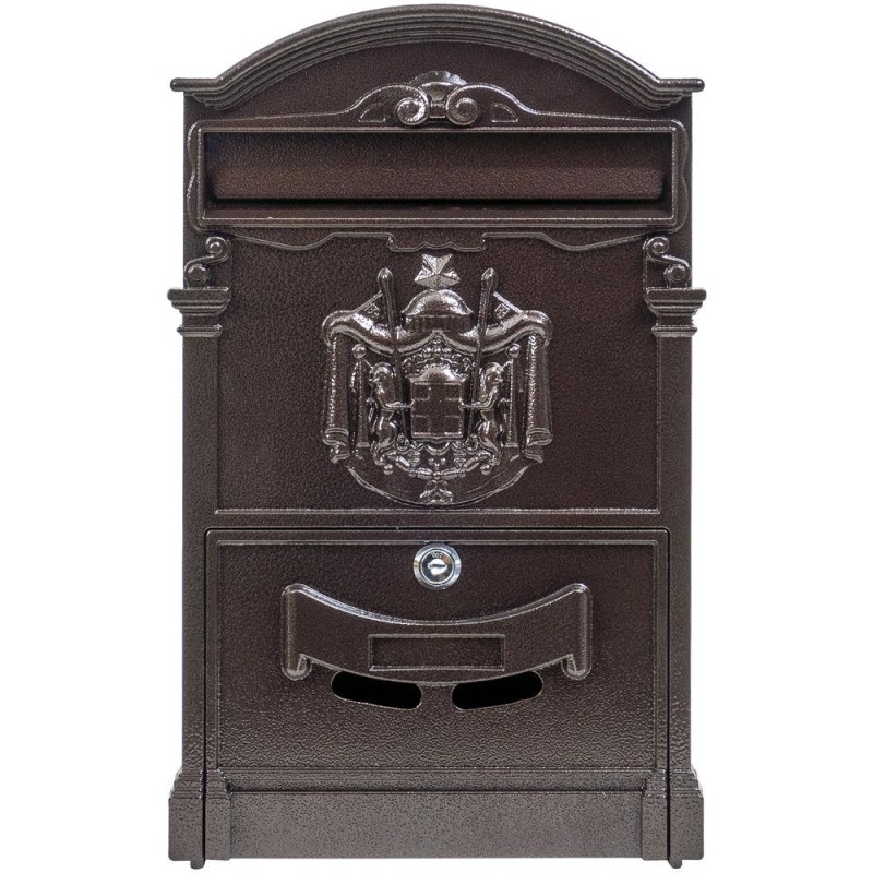 Cutie Postala pentru Exterior, Maro, Metal, 41 x 26 x 9 cm