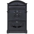 Cutie Postala pentru Exterior, Neagra, din Metal, 41 x 26 x 9 cm