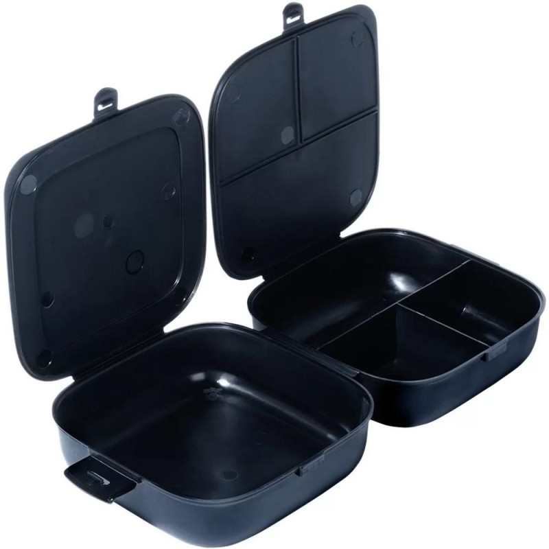 Cutie Pranz Compartimentata 2 x 700 ml Negru