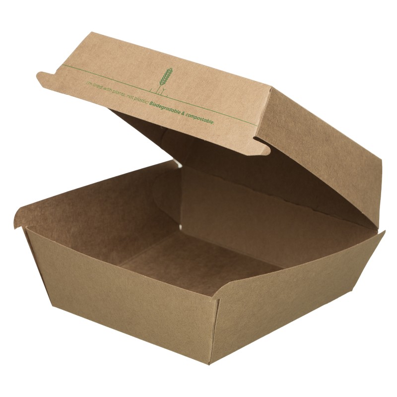 Cutii Biodegradabile de Carton, Kraft, 12x12 cm, 100 bucati