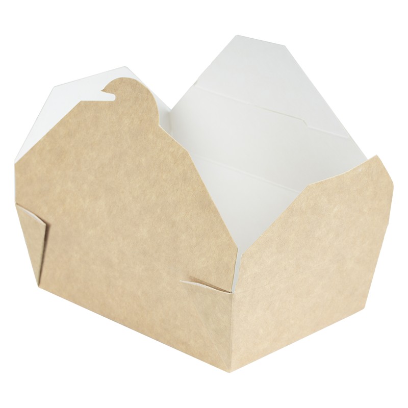 Cutii Biodegradabile de Carton, Kraft, 14x10x5 cm, 750 ml, 50 buc