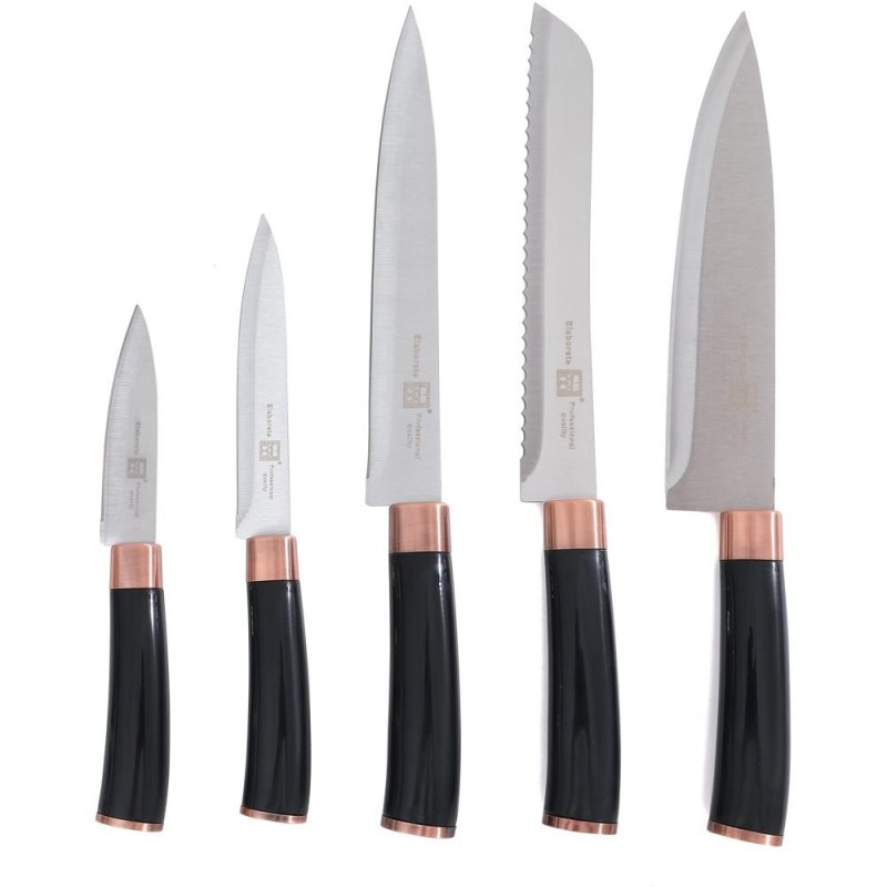 Cutite de Bucatarie, Maner Plastic, Otel Inoxidabil, 4 Bucati, Grunberg