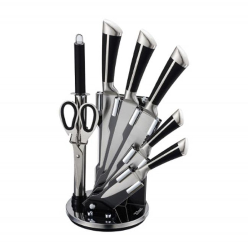Cutite din Otel Inoxidabil cu Suport, 8 Piese
