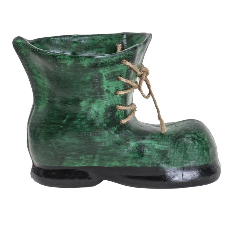 Decoratiune Gradina, Ceramica, Bocanc Mare cu Suport pentru Flori, Lungime 28 cm, Inaltime 21 cm