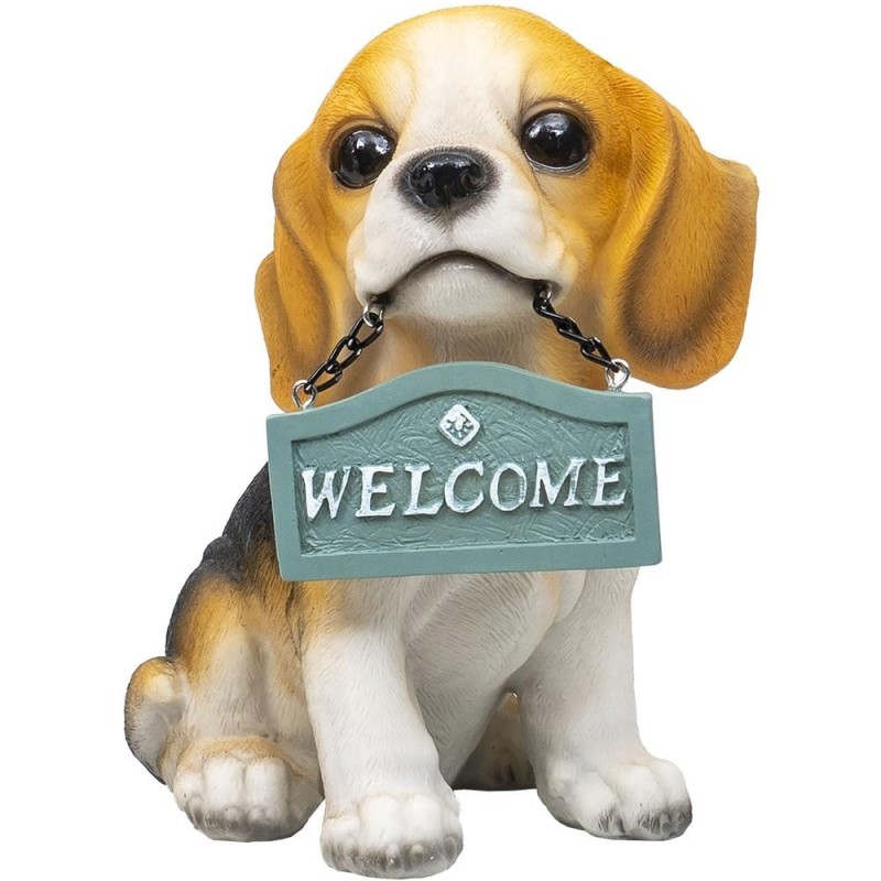 Decoratiune Gradina din Rasina, Model Catel, Inaltime 16 cm