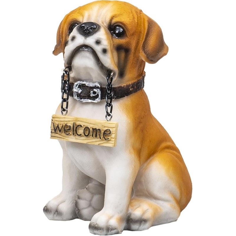 Decoratiune pentru Gradina, Rasina, Model Catel, Inaltime 14 cm