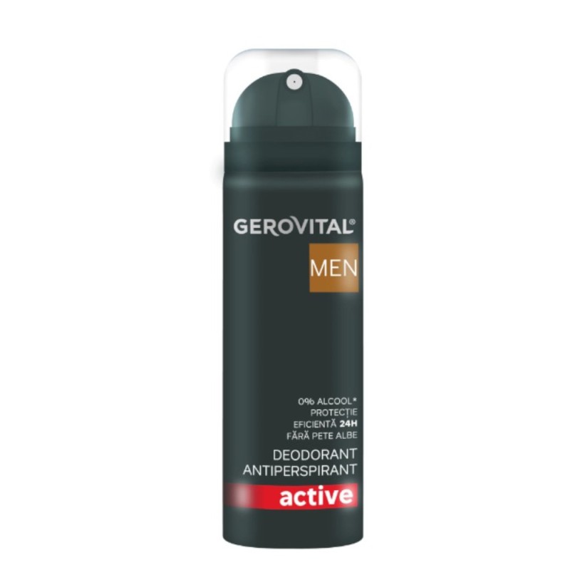 Deodorant Antiperspirant Gerovital Men Active, 150 ml