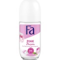 Deodorant Antiperspirant Roll-on Fa Pink Passion cu Parfum de Trandafir, Femei, 50 ml