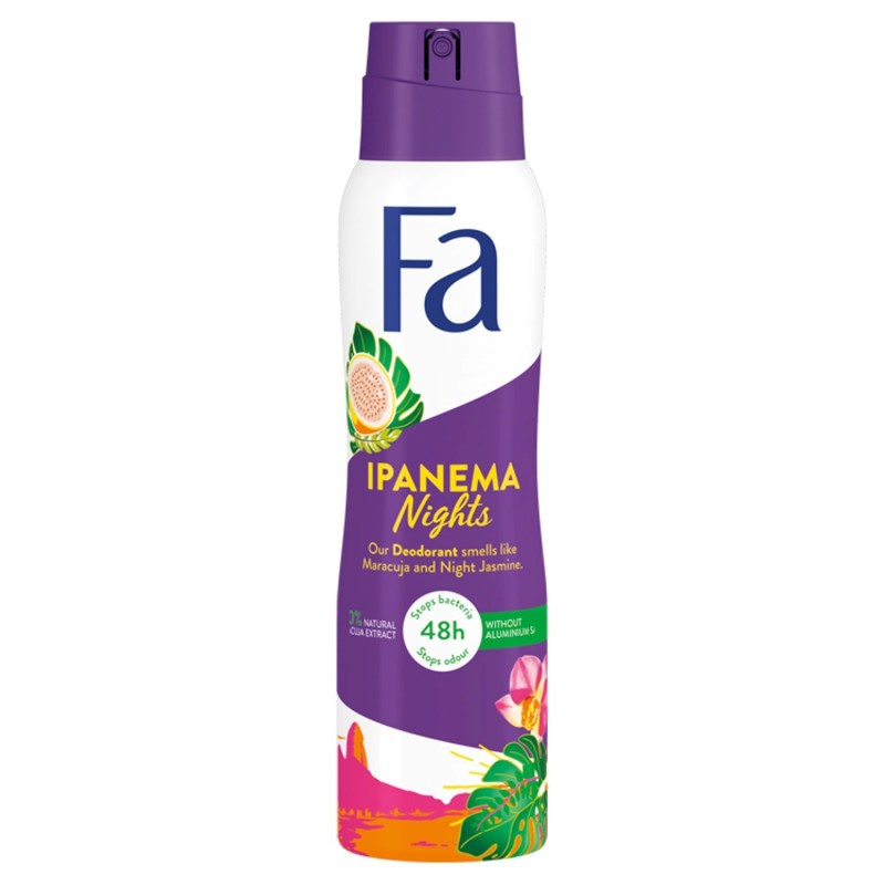 Deodorant Antiperspirant Spray Fa Ipanema Nights cu Parfum de Iasomie, Femei, 150 ml