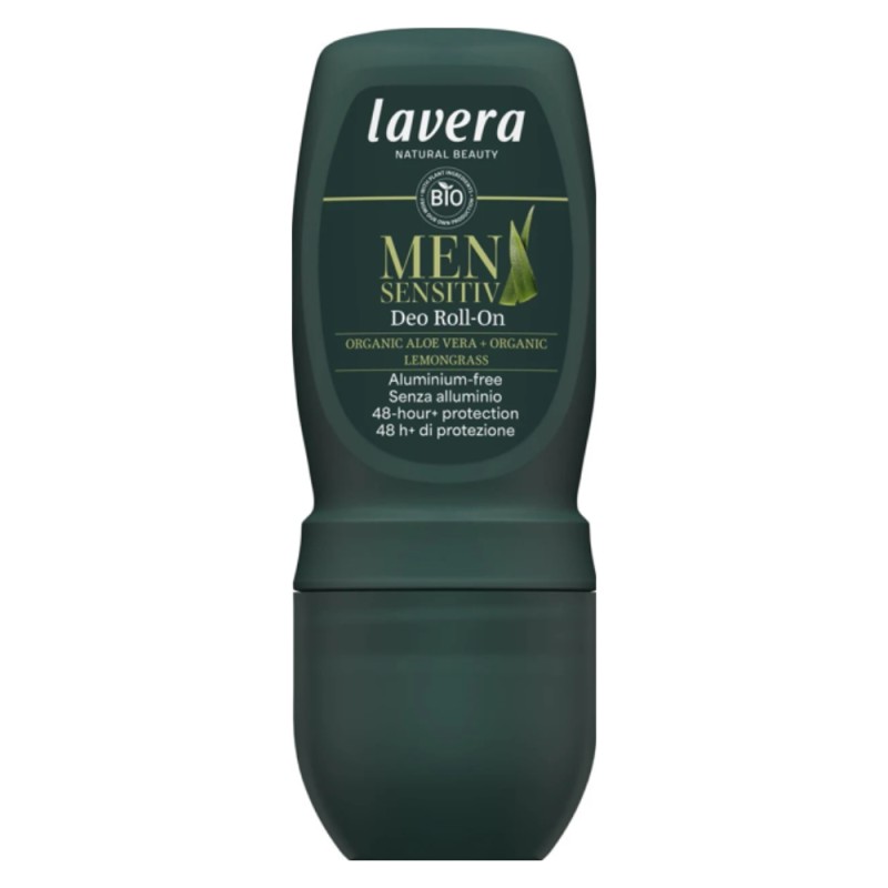Deodorant Roll-on Bio cu Aloe Vera si Lemongras, Men Sensitiv, Lavera, 50 ml