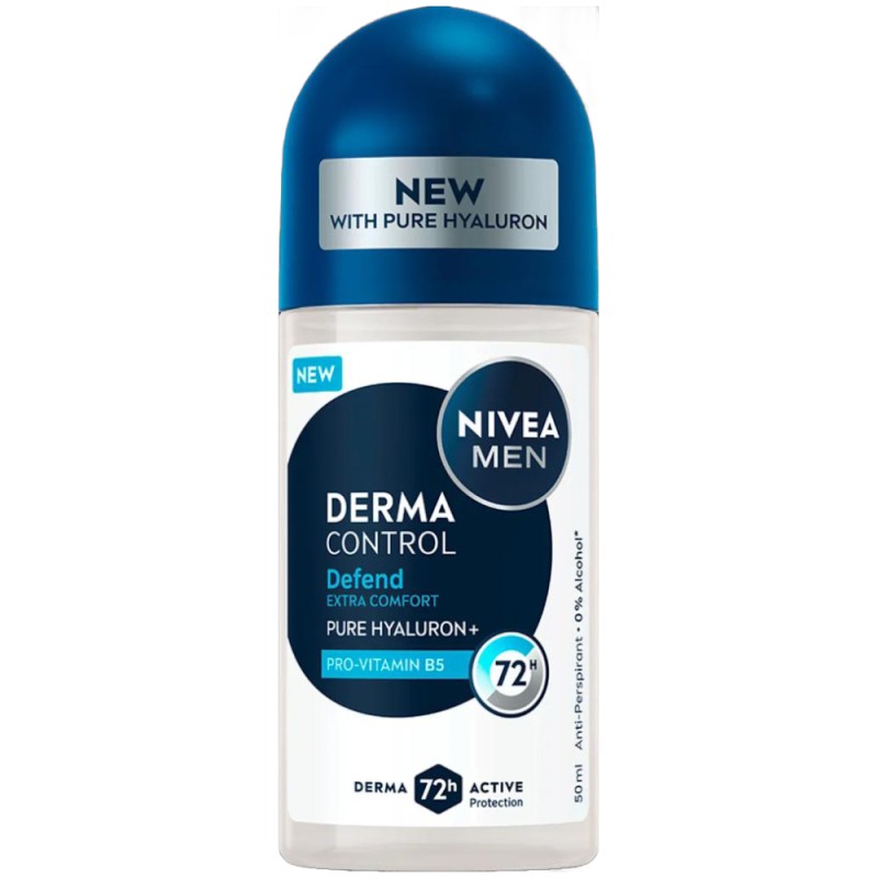 Deodorant Roll-on Nivea Men Derma Control Defend, 50 ml
