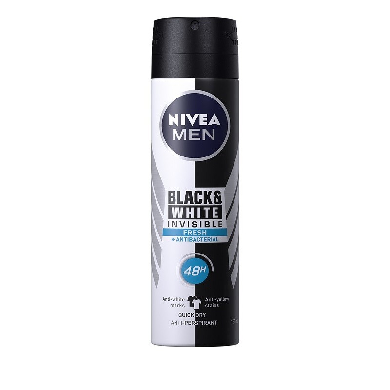 Deodorant Spray Men Invisible Black & White Fresh Nivea Deo 150ml