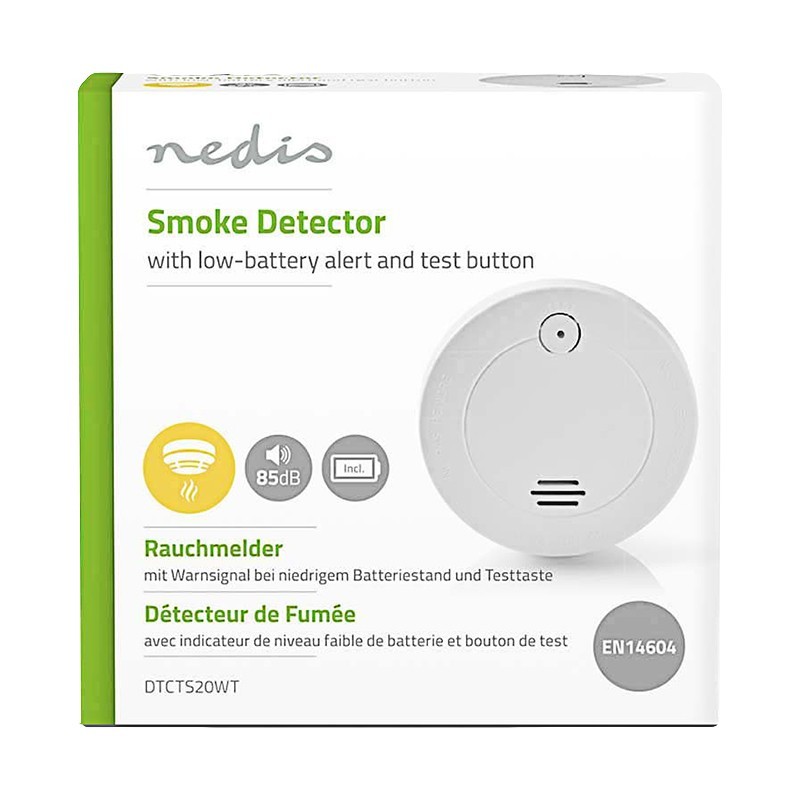 Detector de Fum Nedis EN14604, 85 dB