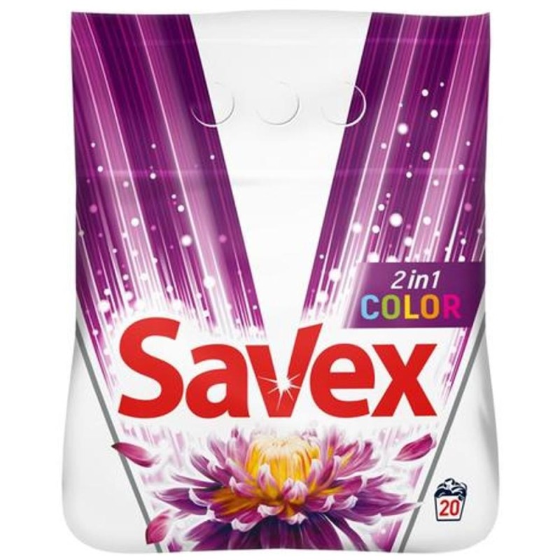 Detergent Automat Savex 2 Kg, 20 Spalari, 2 In 1 Color