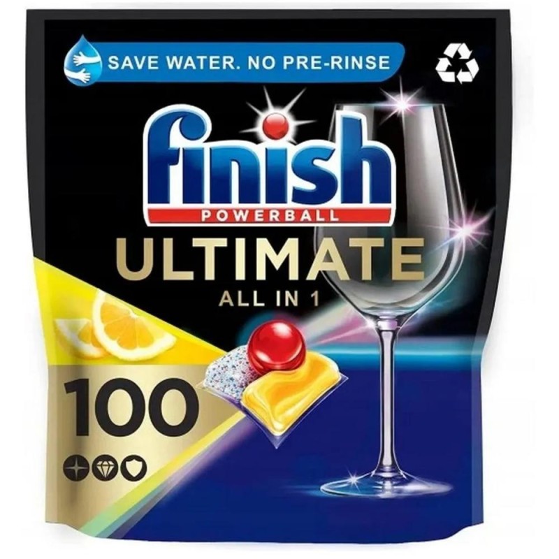 Detergent Capsule Masina Spalat Vase Finish Ultimate, Lamaie, 100 Capsule